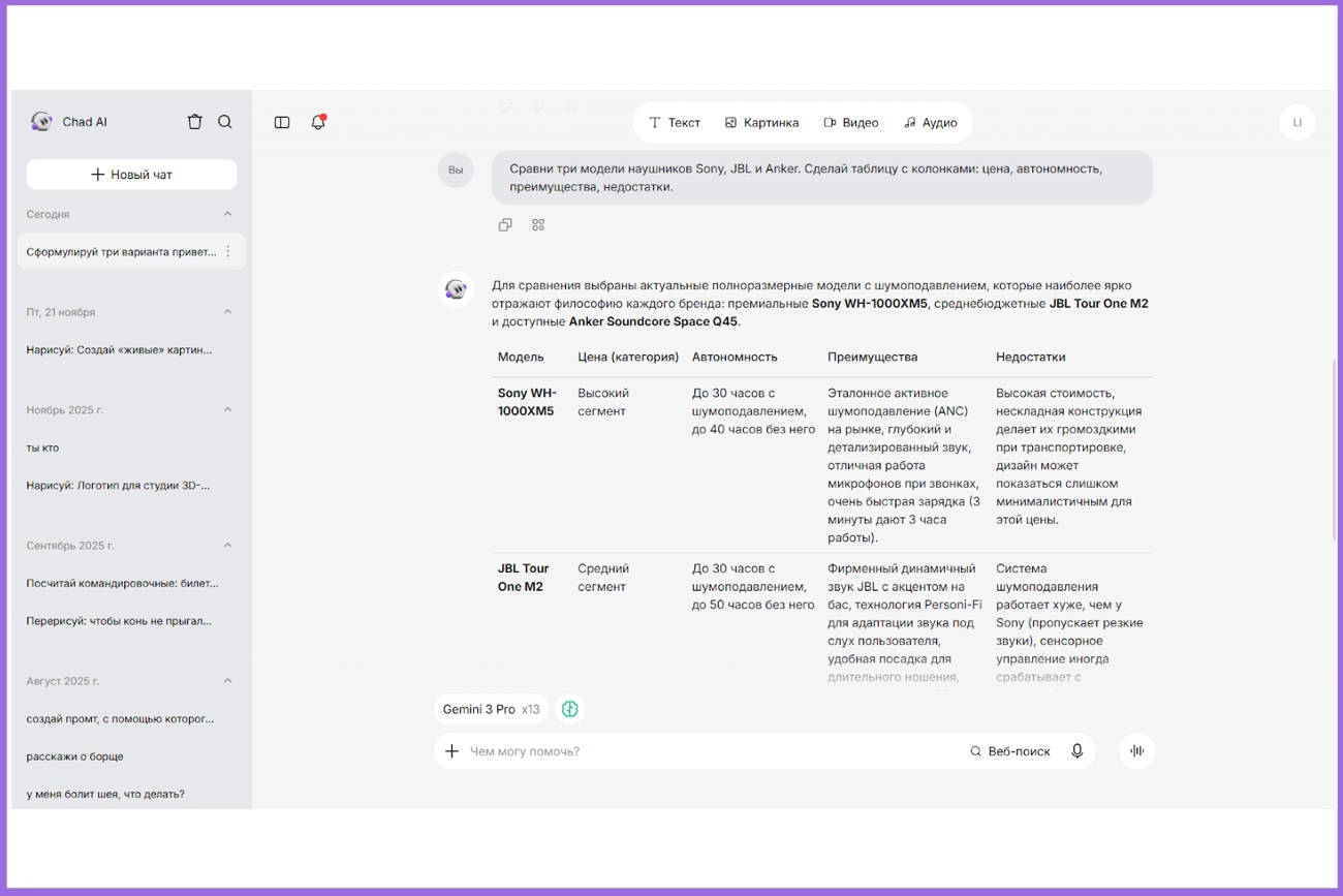 Как Gemini 3 создаёт таблицы Gemini 3: пример работы с таблицами