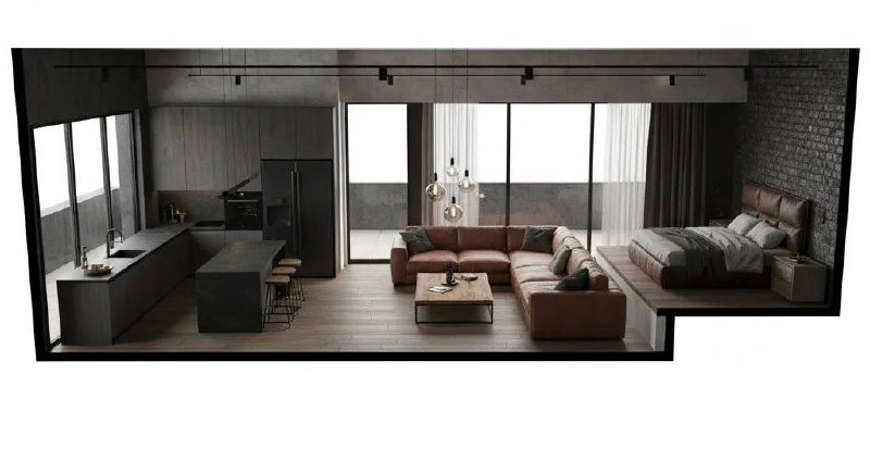 Сгенерированная мебель в интерьере Nano Banana Pro: сгенерированная мебель в интерьере